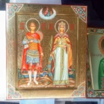 Икона Святые Екатерина и Дмитрий Солунский