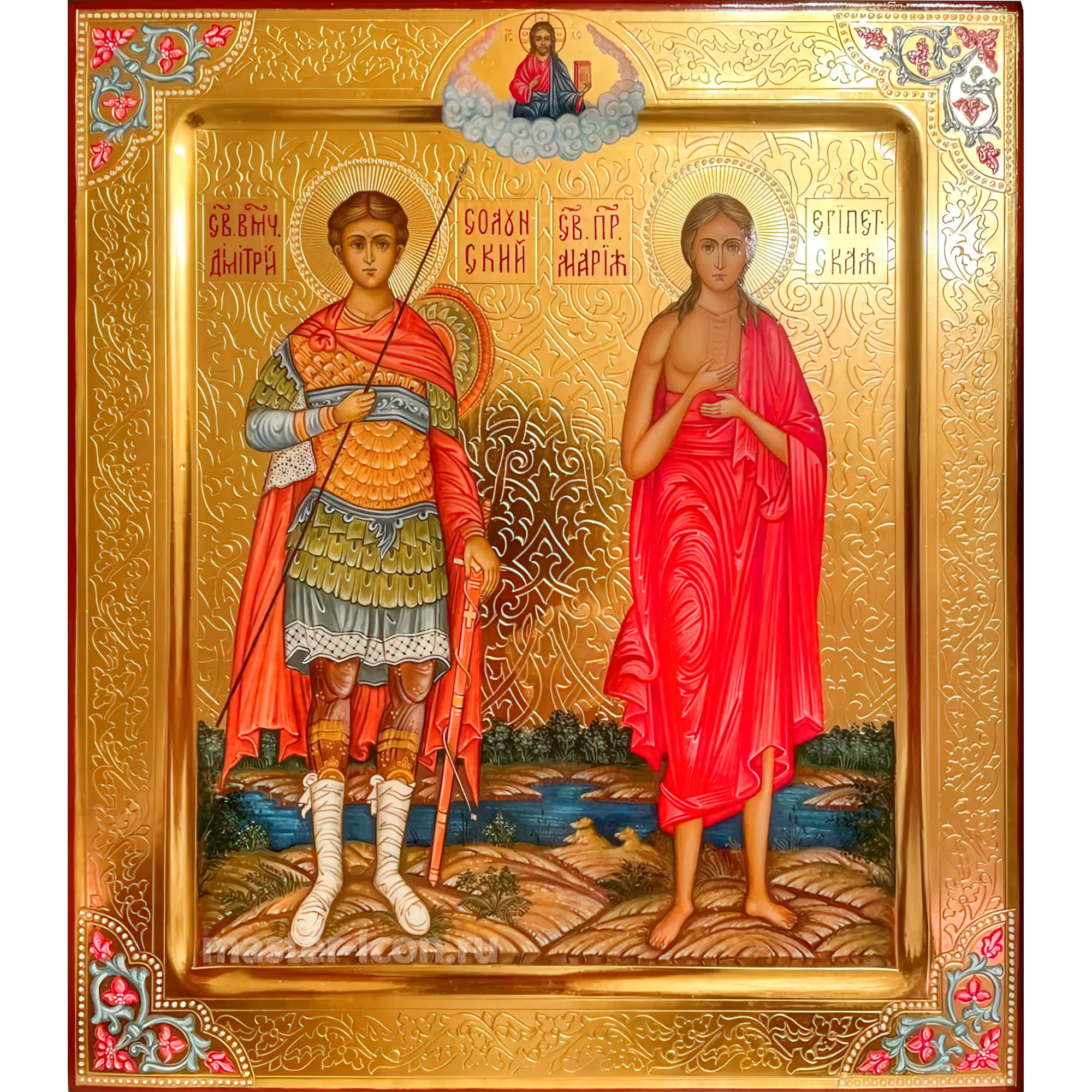 Икона Великомученик Димитрий и Преподобная Мария Икона Великомученик Димитрий и Преподобная Мария