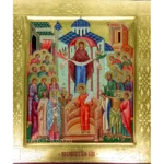 Рукописная икона Покров Богородицы